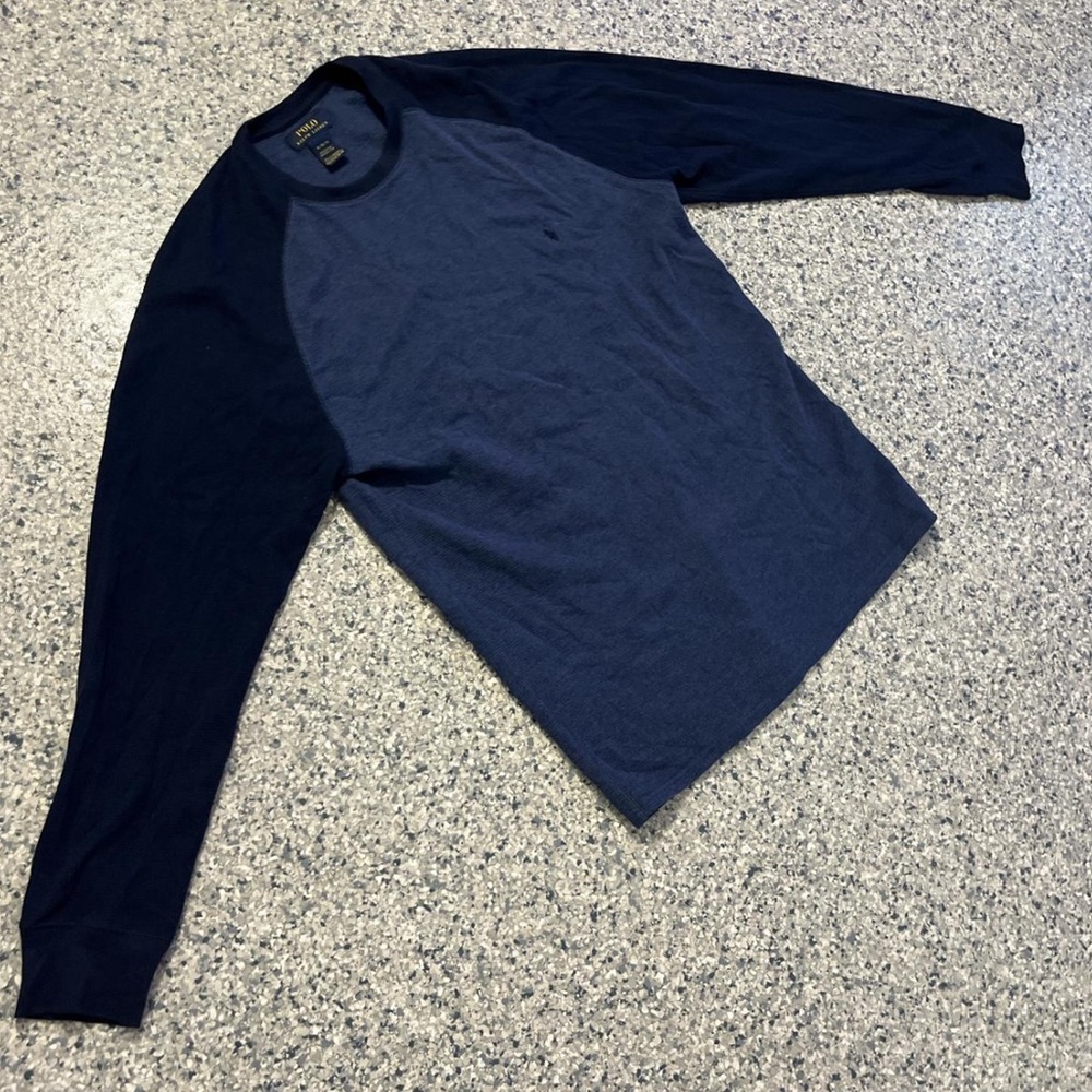 Polo by Ralph Lauren Navy Crew Neck long sleeve - Picture 4 of 6